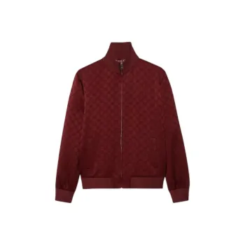 GUCCI Jacquard Zip Jacket 'Rosso Nuovo'