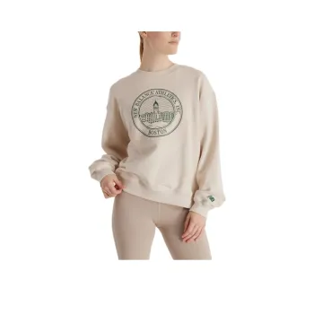 New Balance Athletics French Terry FW24 Crest Crew Sweatshirt Women's Linen