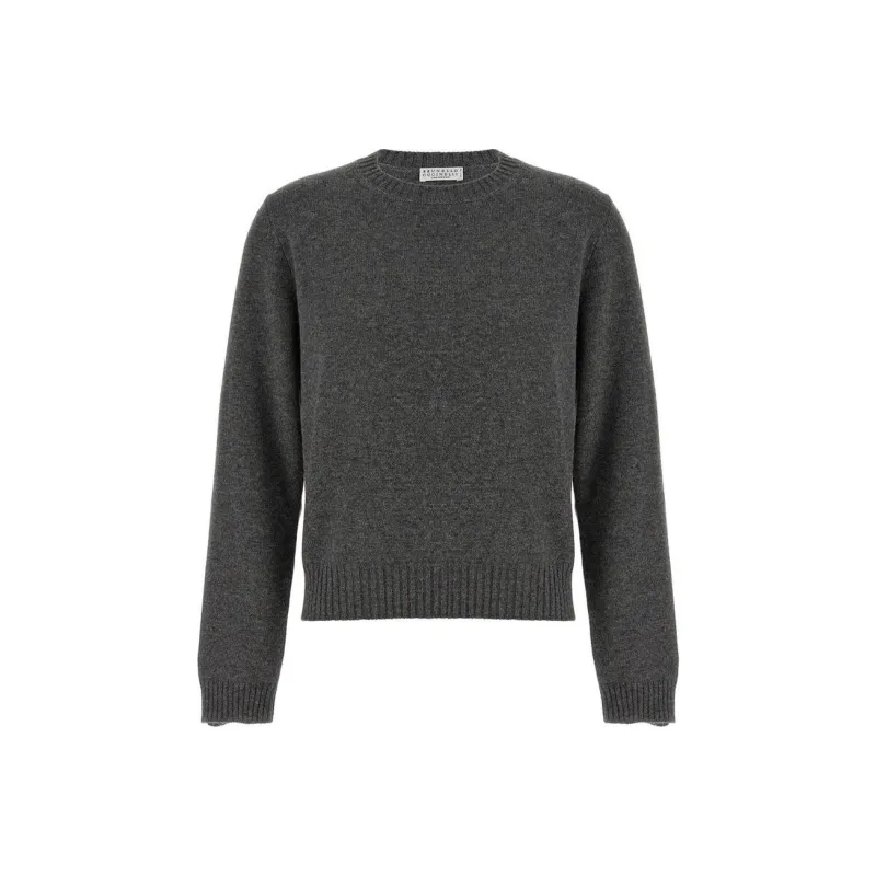 Brunello Cucinelli Shiny Cuff Detailed Knitted Jumper-0