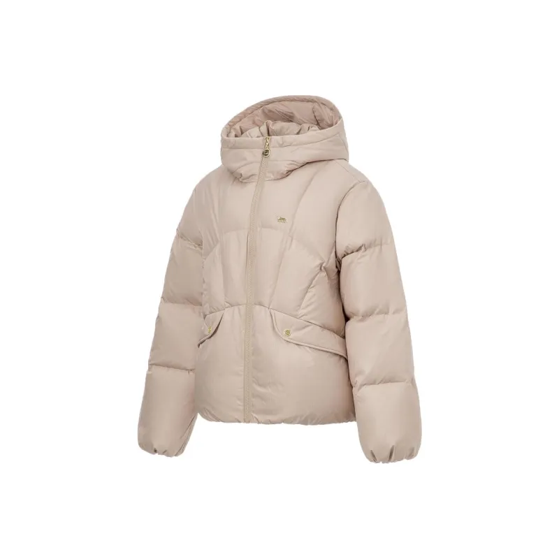 LiNing Sports Life Collection FW23 Down Jacket Women's Light Brown Glaze-0
