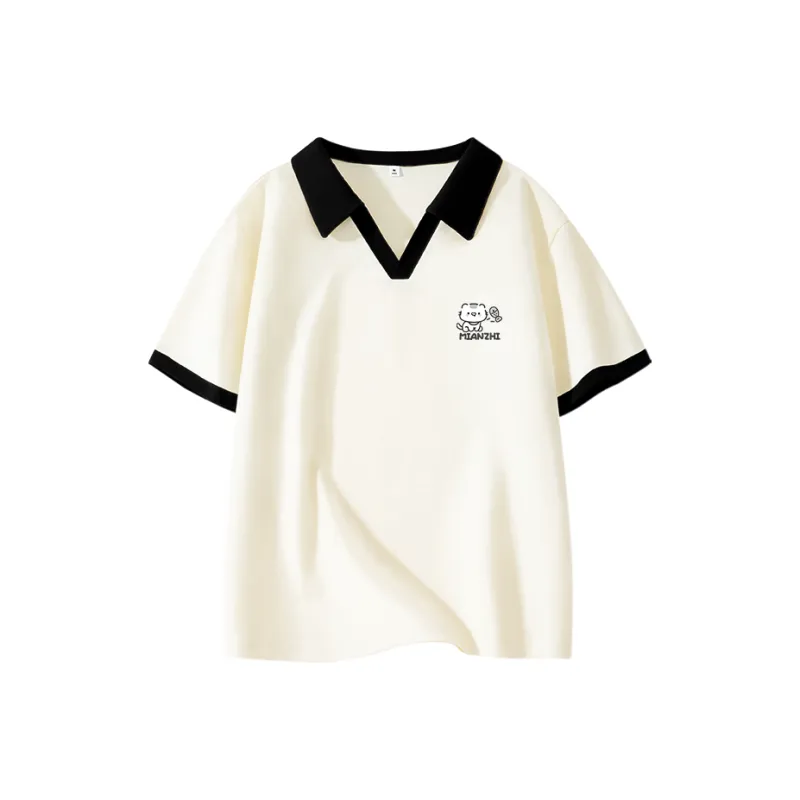 Cotton Polo Shirts Women's-3