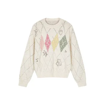 UOOYAA Knitwear Women's Ecru