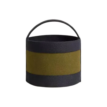 HERMES Wool Bucket Handbag Small Size Women's Blue & Green