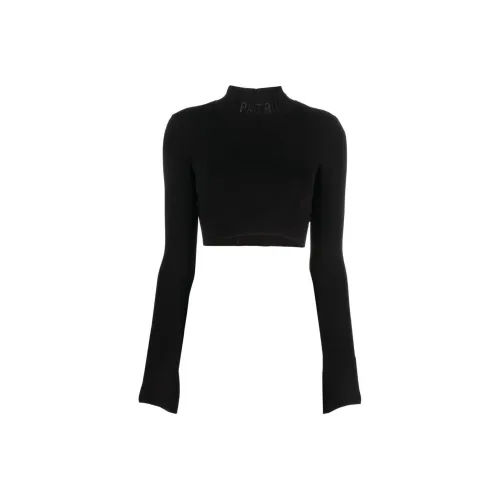 Patrizia Pepe Logo embroidered Cropped Jumper