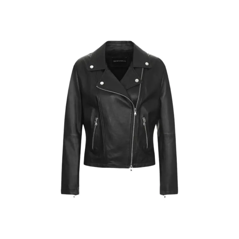 EMPORIO ARMANI Nappa lambskin Biker Jacket-0