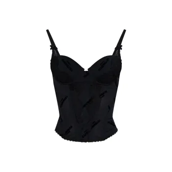 Vetements Logo Detailed Corset Top