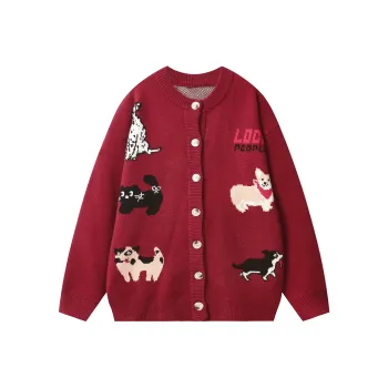 VS WHAT Knitted Fabric Cardigan Unisex