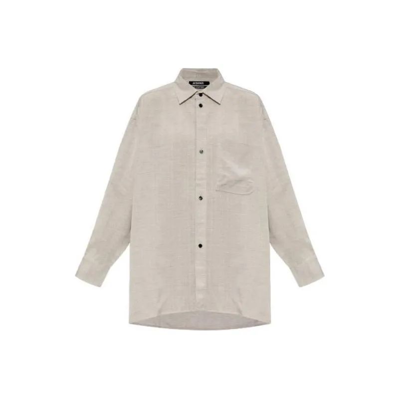 Jacquemus Poche Shirt 'Light Grey'-0