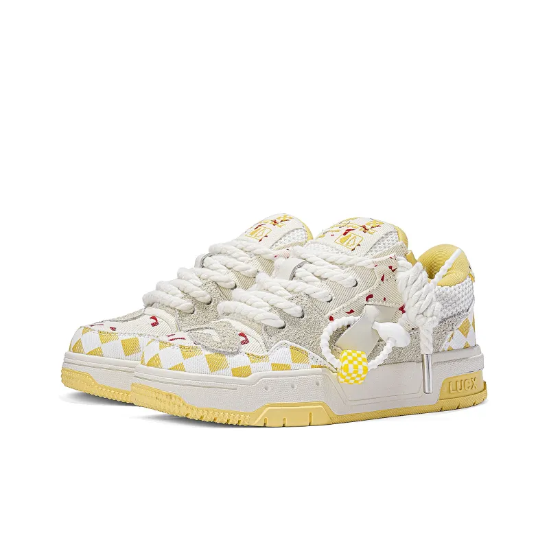LUCX Cushioned Slip Resistant Abrasion Resistant Low Top Chunky Sneakers Unisex-38