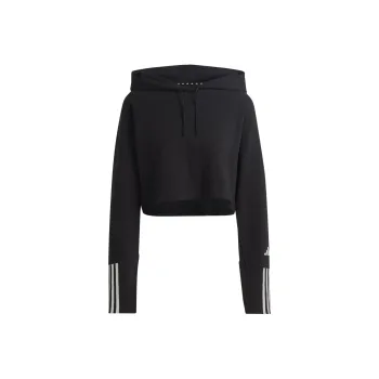Adidas Train Essentials Train Cotton 3-Stripes Hoodie Sweatshirt Women's Black