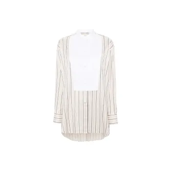 Stella McCartney Curved Hem Panelled Striped Shirt