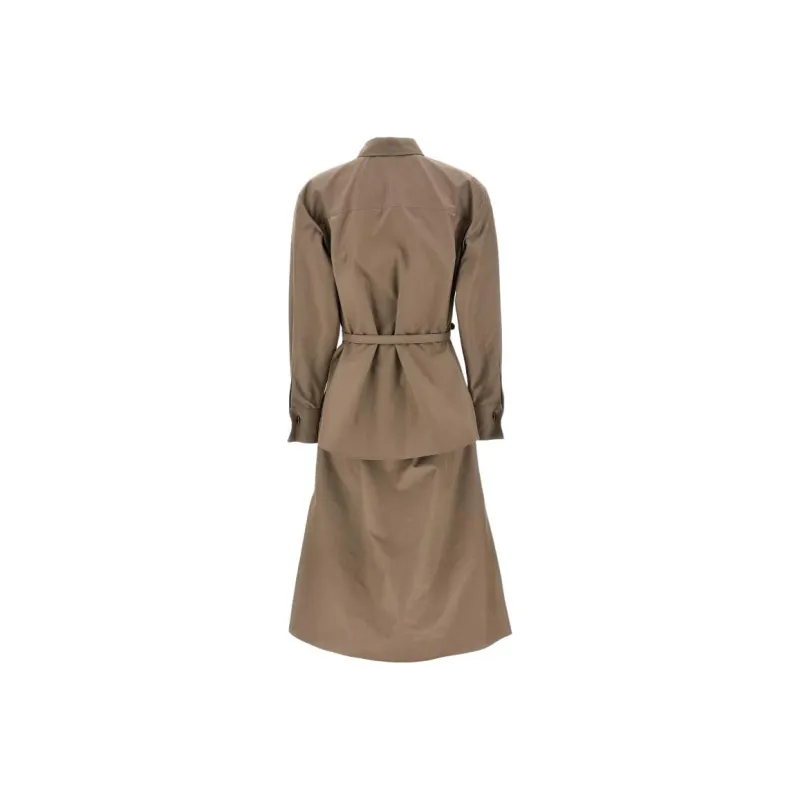 FENDI Long Sleeved Dress Women's Gray-1