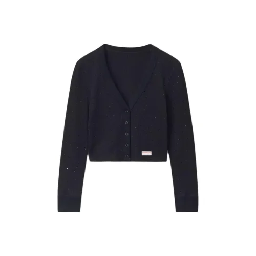 Alexander Wang Button Up Cropped Ribbed Cardigan