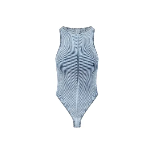 DIESEL M Tansy Sleeveless Crewneck Denim Bodysuit