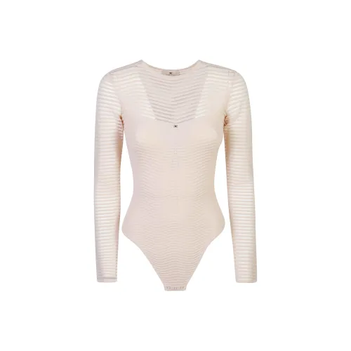Elisabetta Franchi Herringbone Pattern Long Sleeved Bodysuit