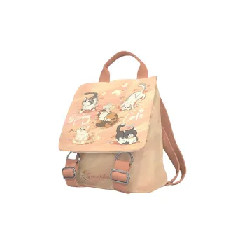 AOSONG Suede Technology Fabric Backpack Regular Unisex Orange