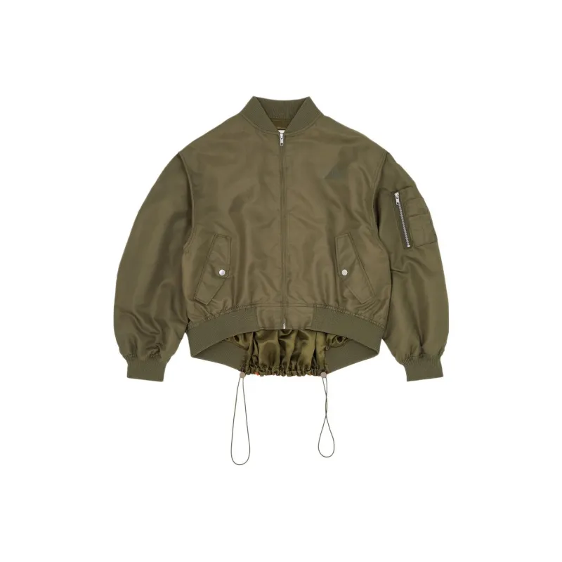 MM6 Maison Margiela Drawstring Hem Zip Up Jacket-0
