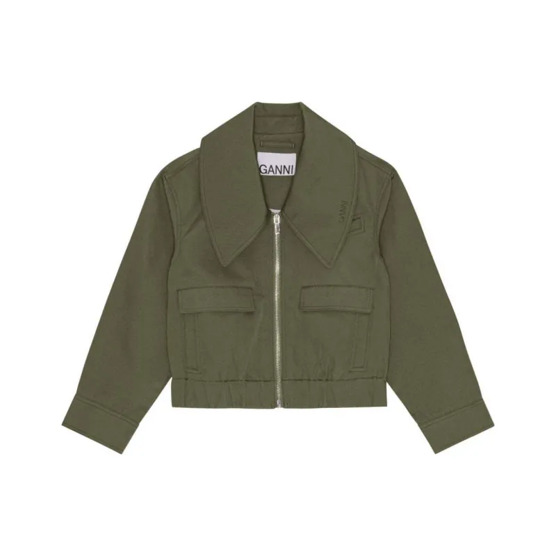GANNI Oversized Collar Jacket-0