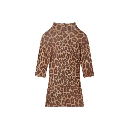 Stella McCartney Leopard Printed High Neck Top