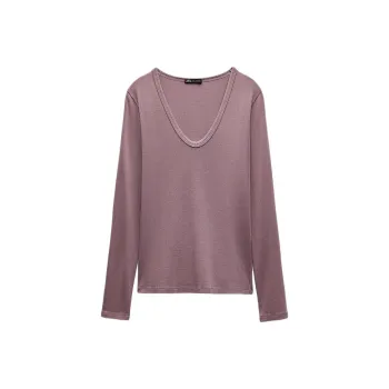 ZARA Drop Shoulder Sleeve T Shirt Women's