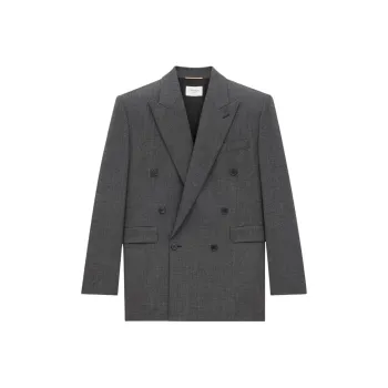 SAINT LAURENT Jackets Coats Women's Heather Gray