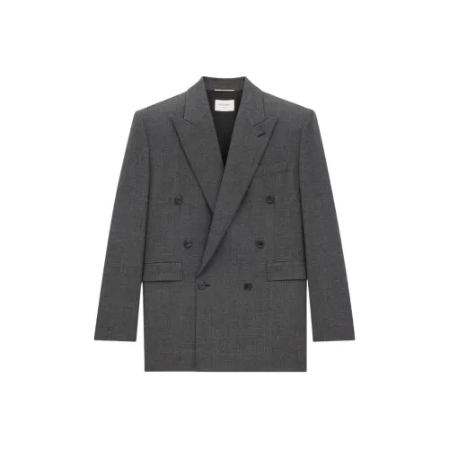 SAINT LAURENT Jackets Coats Women's Heather Gray