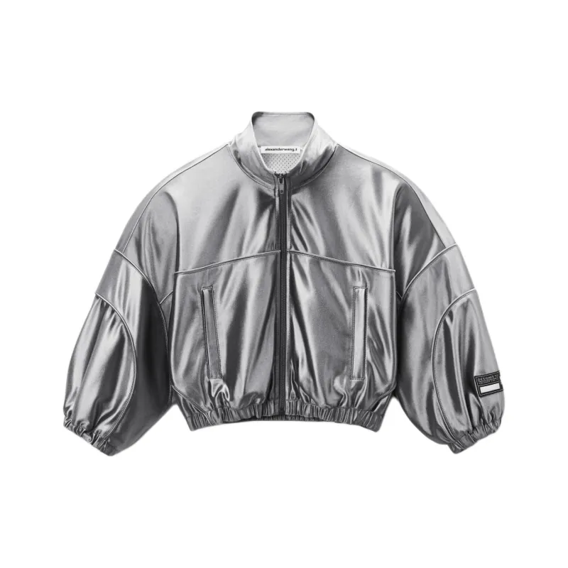 Alexander Wang Metallic finish Cropped Jacket-0