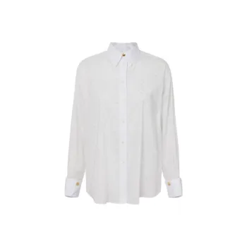 Elisabetta Franchi Embellished Oversized Poplin Shirt