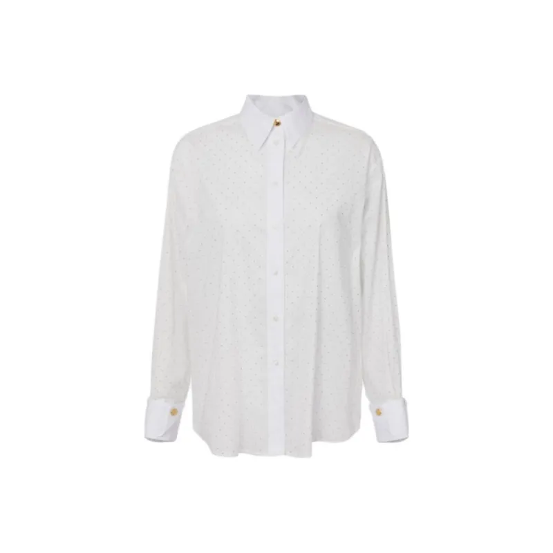 Elisabetta Franchi Embellished Oversized Poplin Shirt-0