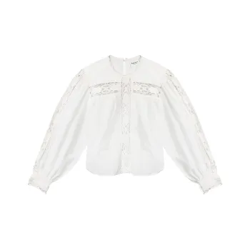 ISABEL MARANT ETOILE Valmira Lace Detailed Top