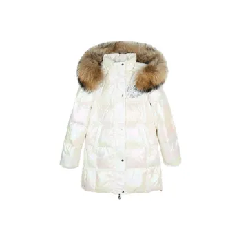 LALABOBO Hooded Loose Fit Thickened Mid Length Down Jacket Women's
