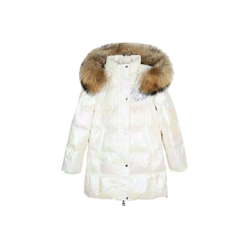 LALABOBO Hooded Loose Fit Thickened Mid Length Down Jacket Women's-4