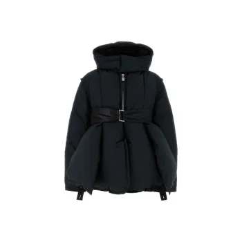 Sacai Tie Waist Hooded Down Jacket