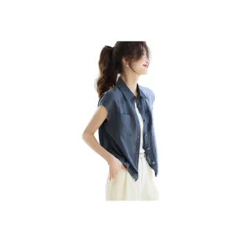 Mo Han Yi Mei Shirt Women's Blue Gray