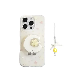 Wei Xin Acrylic Material Jellycat Moon Stars Stand Phone Cases Compatible With IPhone 16/15 Pro Max/Apple 13/14 Pro/Max