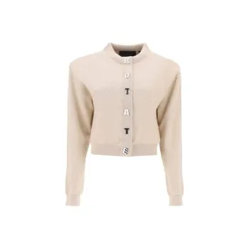 Rotate Logo Lettering Firm Knit Cardigan