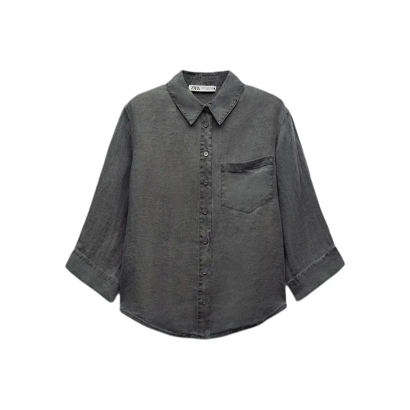 ZARA Shirts Women's Gray-0