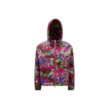 Moncler Floral Printed Zipped Windbreaker