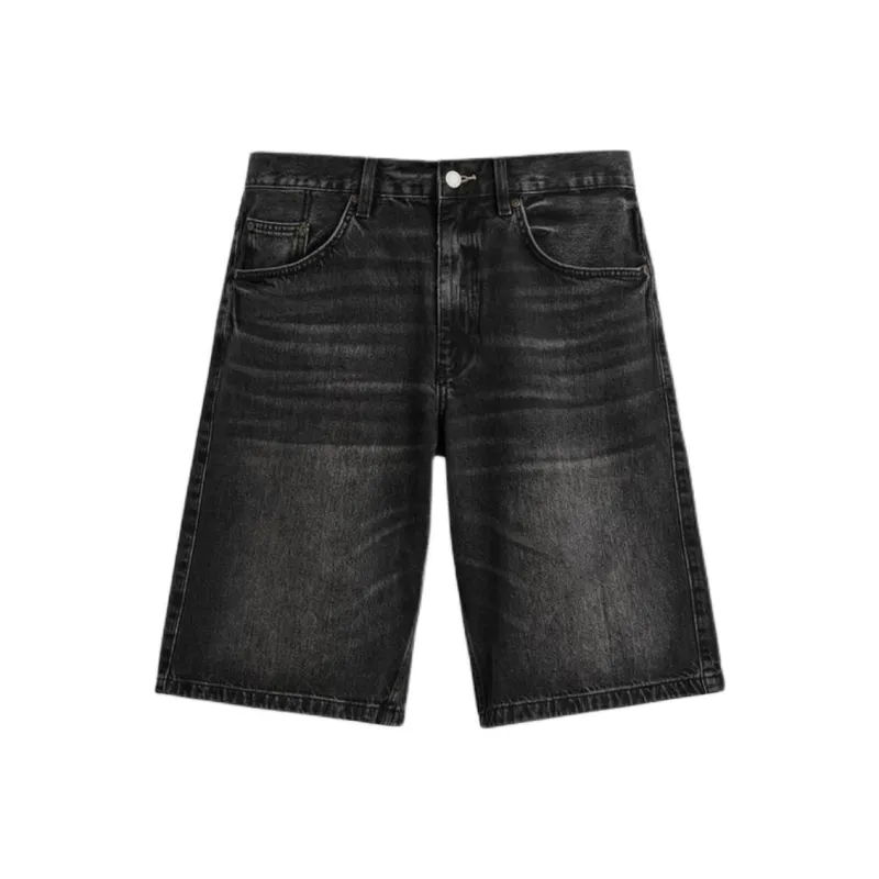 ZARA Denim Shorts Men Black-0