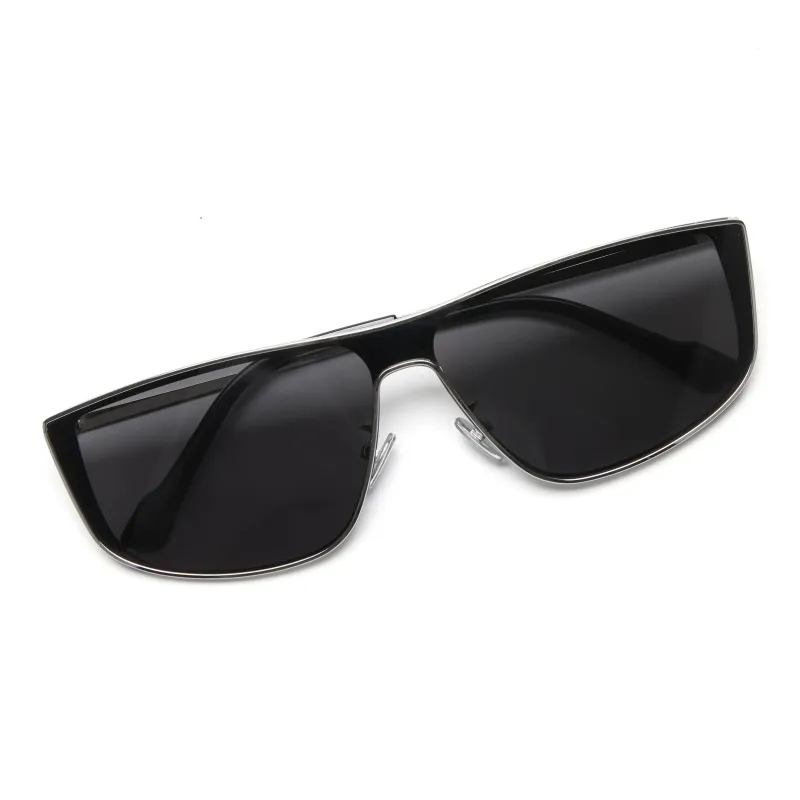 PLASTIC BRAIN Metal Irregular Shape Sunglasses Unisex-2