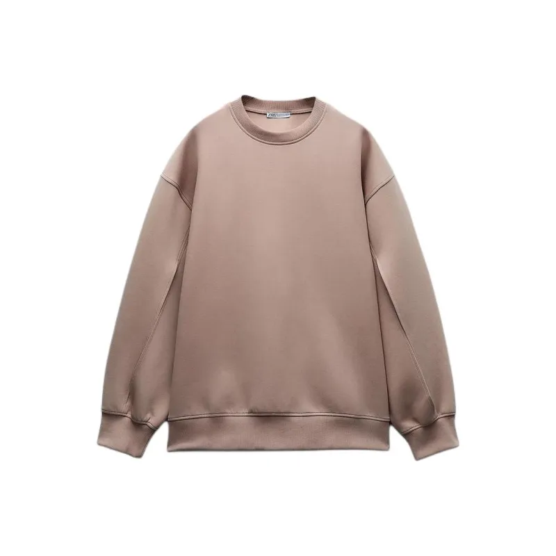 ZARA Sweatshirt Women's Earth Gray Pink-0