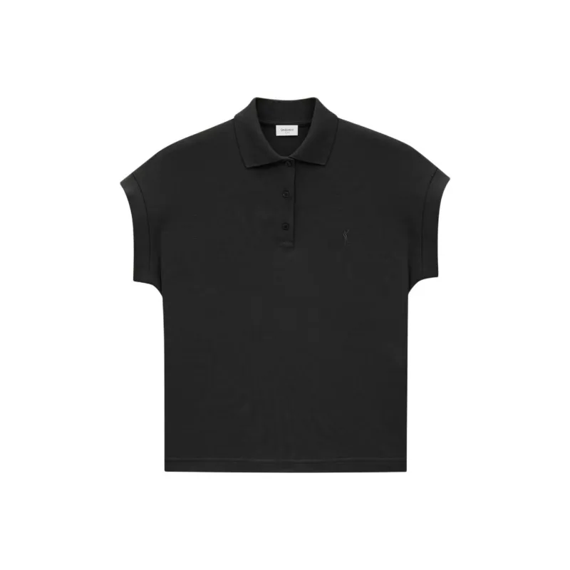 SAINT LAURENT Cassandre Polo Top-0