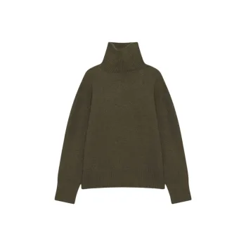 ARITZIA Plush Cashmere Oversized Turtleneck Sweater Cashmere Sweater Women's DARK OLIVE/Dark Olive