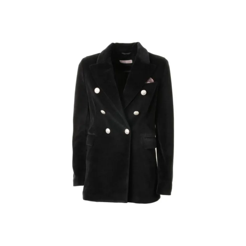 Circolo 1901 Double breasted Velvet Blazer-0