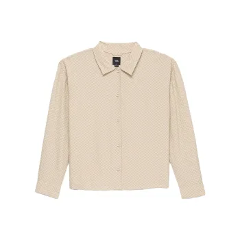 Vans Morgan Long Sleeve Relaxed Top Shirt Women's Beige