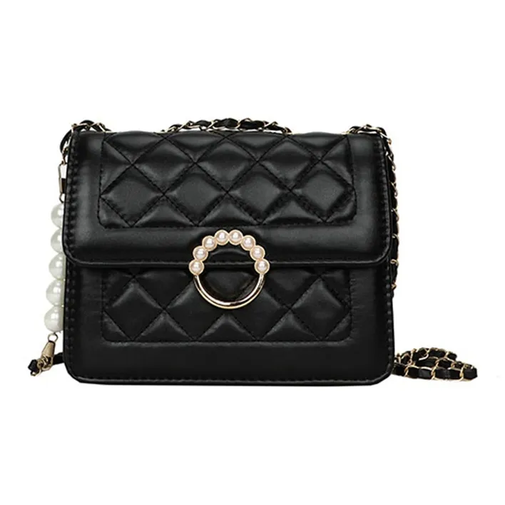 LOUIS ROYALN PU Shoulder Bag, Crossbody Bag Unisex Ecru/Black/Blue/Pink-3