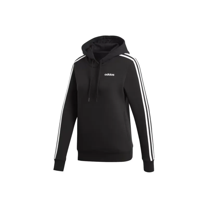 Adidas 3 Stripes Hoodie Sweatshirt Women's Black-0