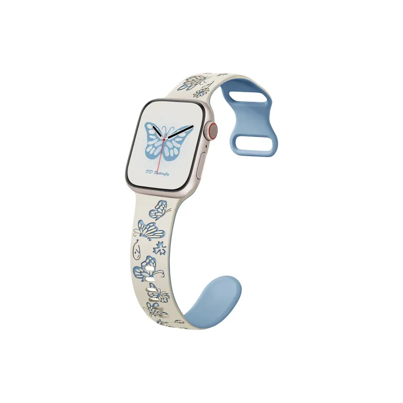 SOUTU Watch Band Apple Compatibility 38/40/41MM / 42/44/45/49MM Silicone Material-6