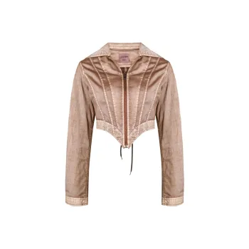 Jean Paul Gaultier Cropped Corset style Denim Jacket