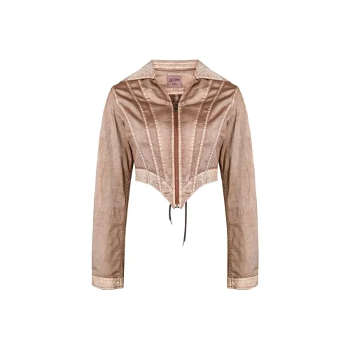 Jean Paul Gaultier Cropped Corset style Denim Jacket